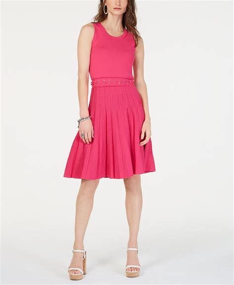 michael michael kors lace up textured dress